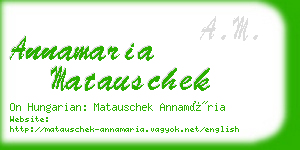 annamaria matauschek business card